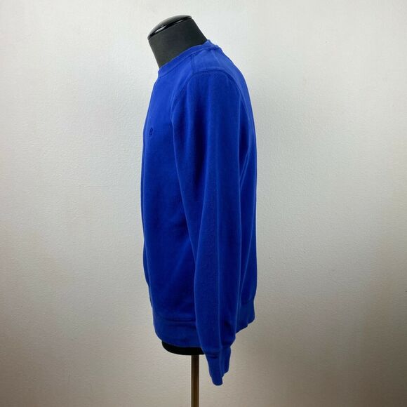 Izod Men’s Blue Fleece Pullover Sweatshirt Cotton Blend Crew Neck Long Sleeves M - Picture 3 of 9